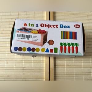 6 in 1 wooden activity set for kids 
***new in the box**
Would make a great gift